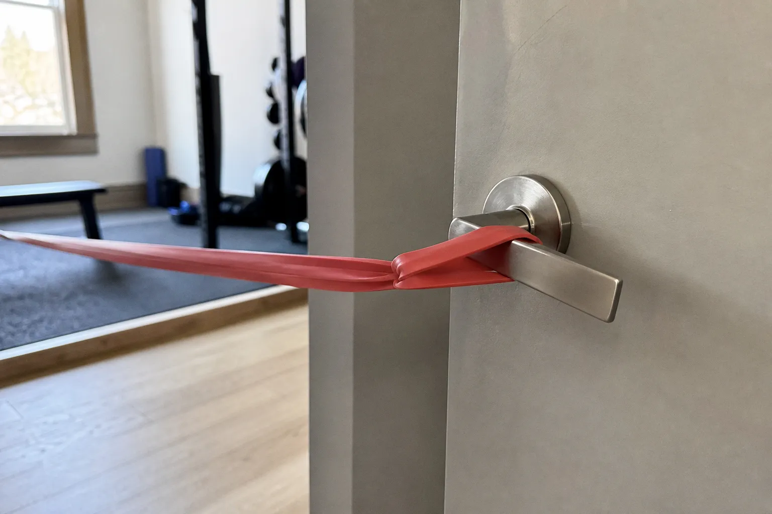 Resistance band exercises for back with a fast anchor hack